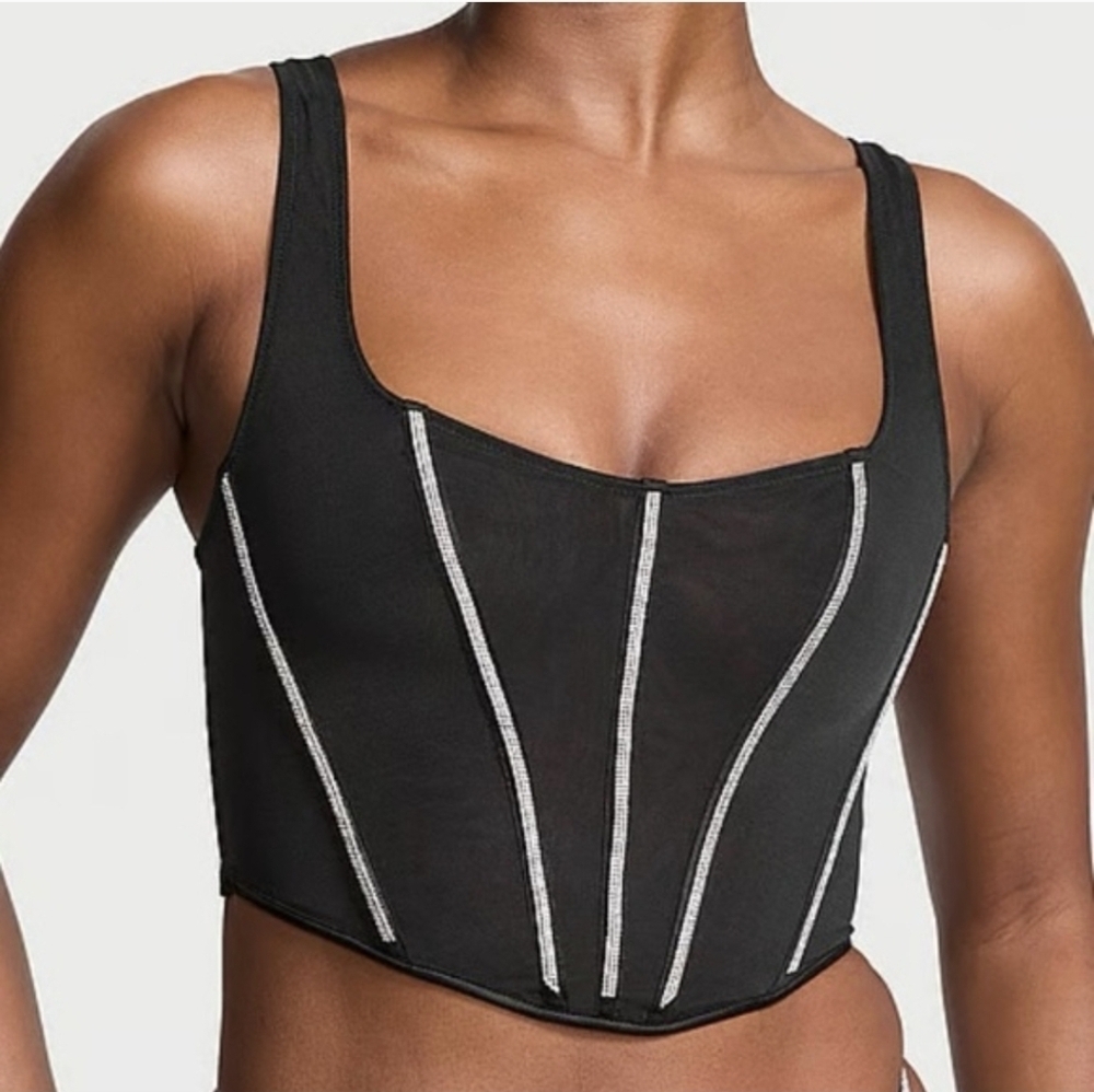 Victoria secret Sheer shine corset top